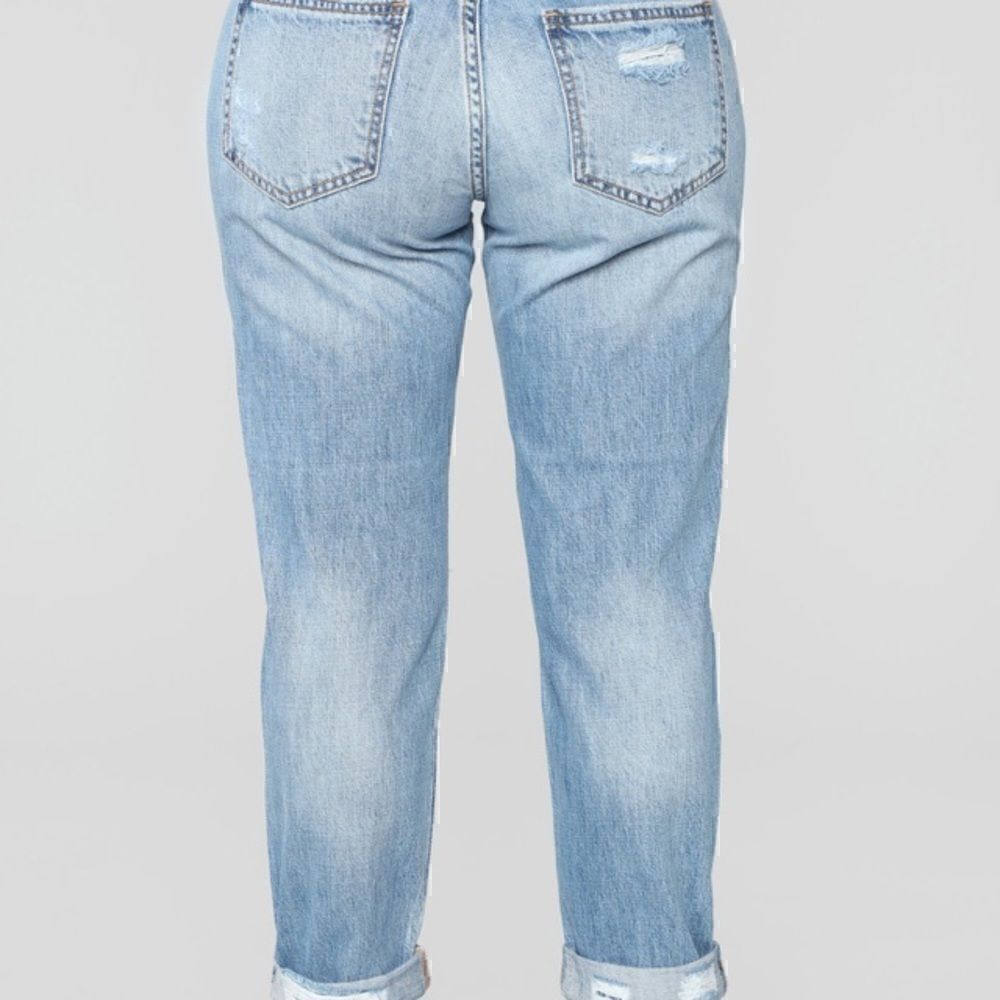 NEW Jax Distressed High Rise Boyfriend Jeans-9 - Picture 5 of 12